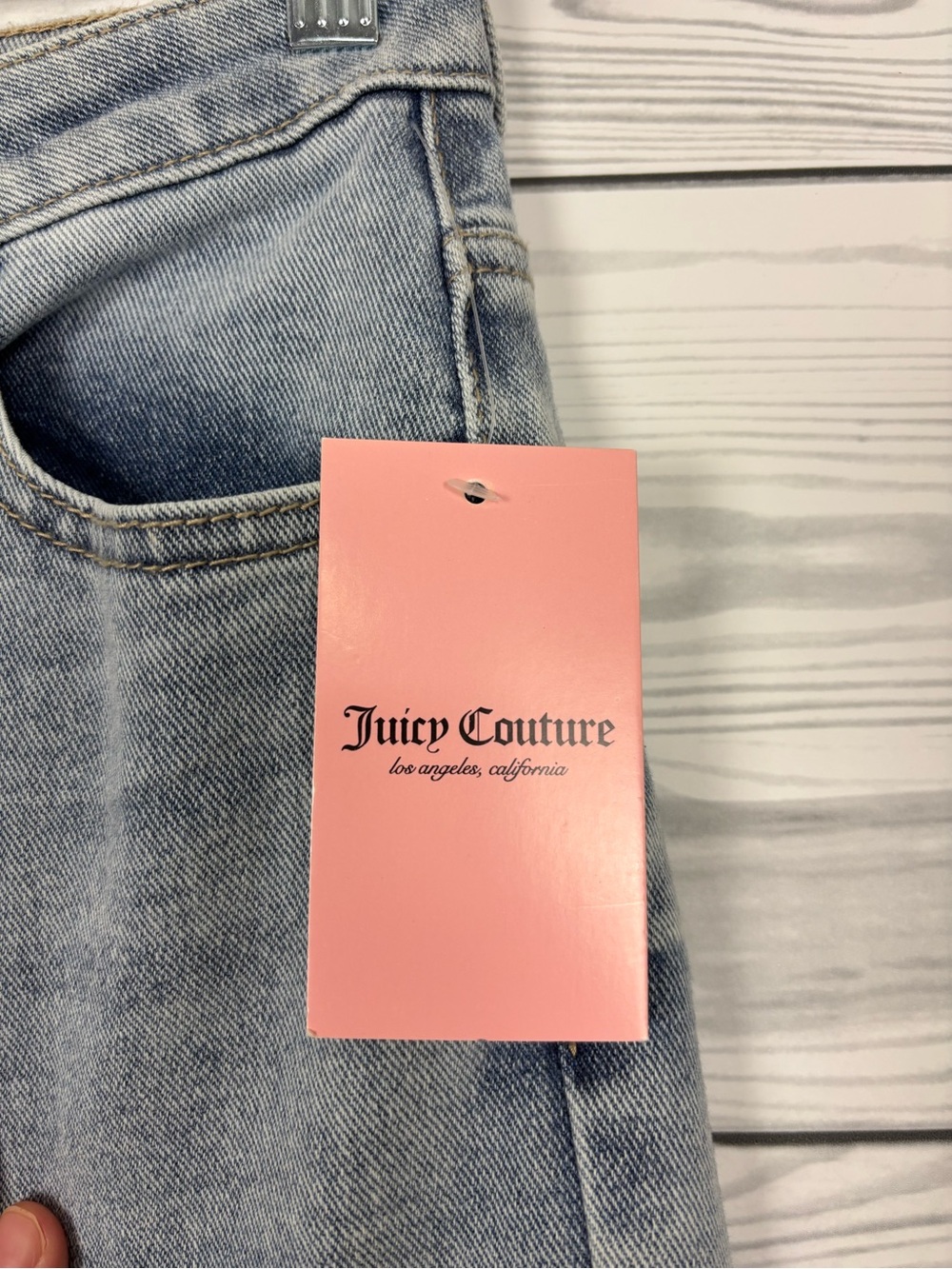 Juicy Couture Abbot wide leg cargo jeans Y2K JUICY spell out NWT Size 7/28 - Picture 5 of 10